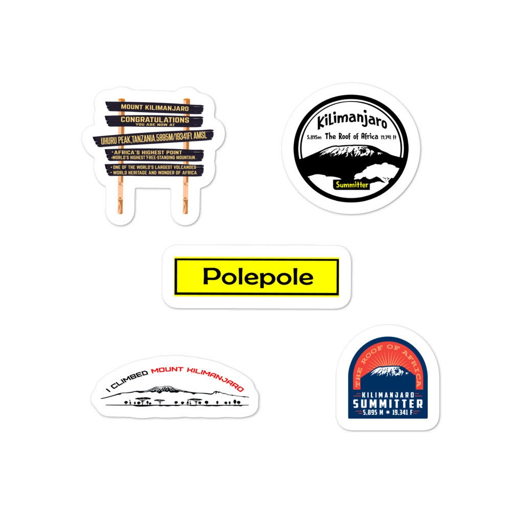 Kilimanjaro Small Sticker Pack| Mount Kilimanjaro Small Sticker Gift Pack