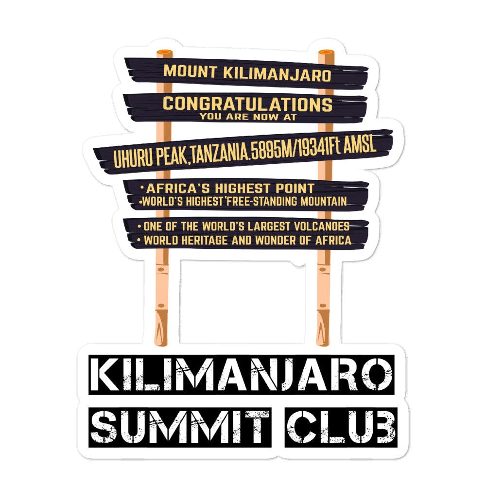 Exclusive Kilimanjaro Summit Club Sticker
