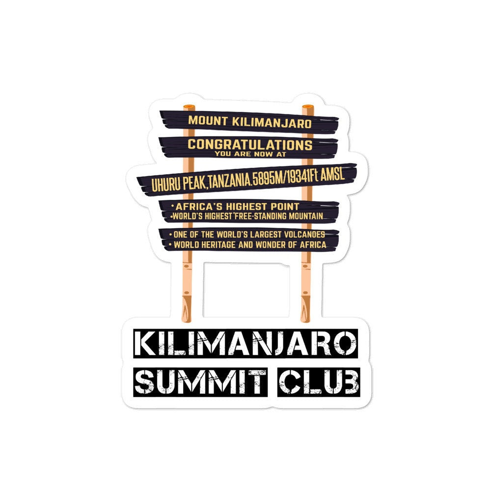 Exclusive Kilimanjaro Summit Club Sticker