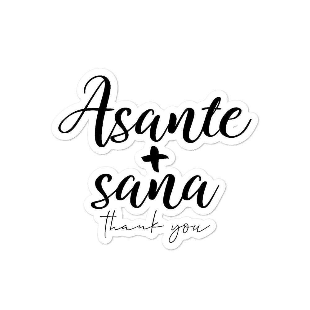 Thanks Giving Swahili Sticker, Asante +Sana, Thanks Plus Giving Sticker, Safari Sticker, African Thanksgiving Sticker, Asante Sana Sticker