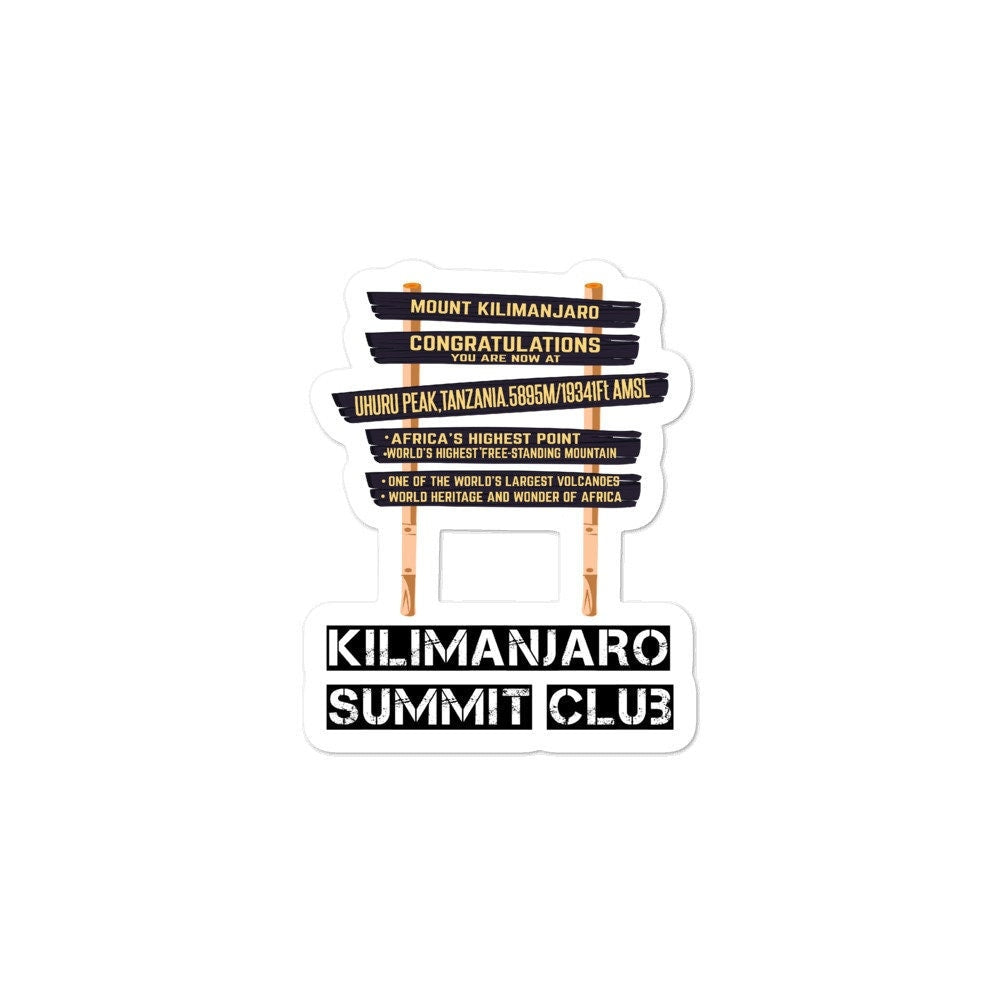 Exclusive Kilimanjaro Summit Club Sticker