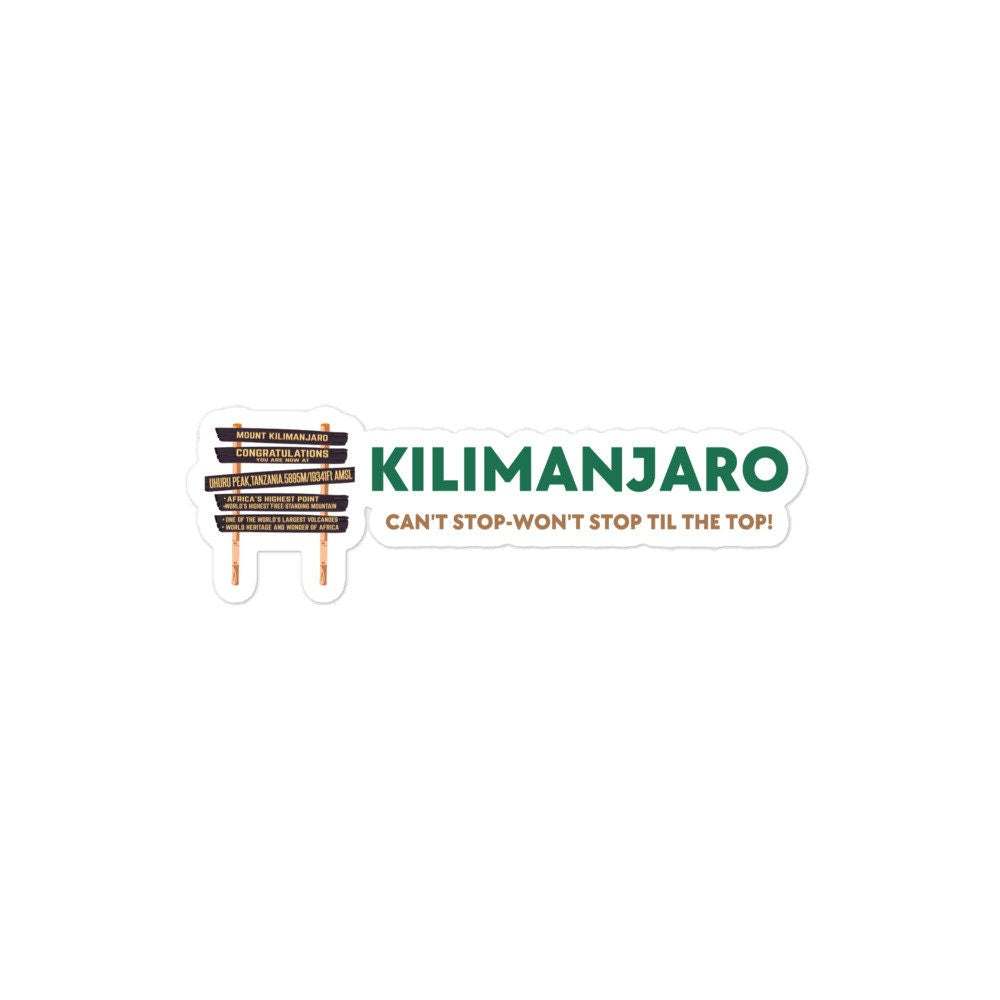 Kilimanjaro Blasenfreie Aufkleber
