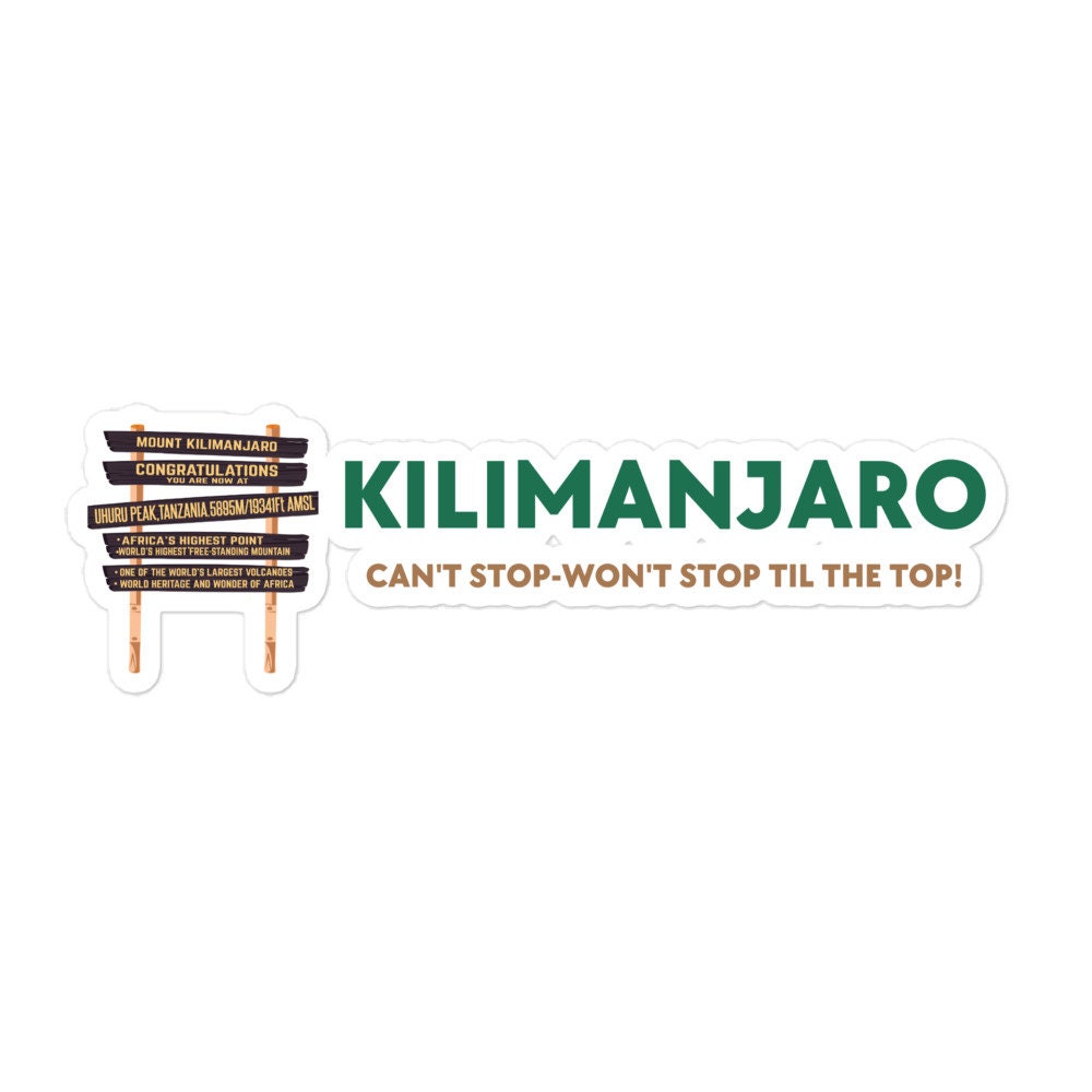 Kilimanjaro Blasenfreie Aufkleber