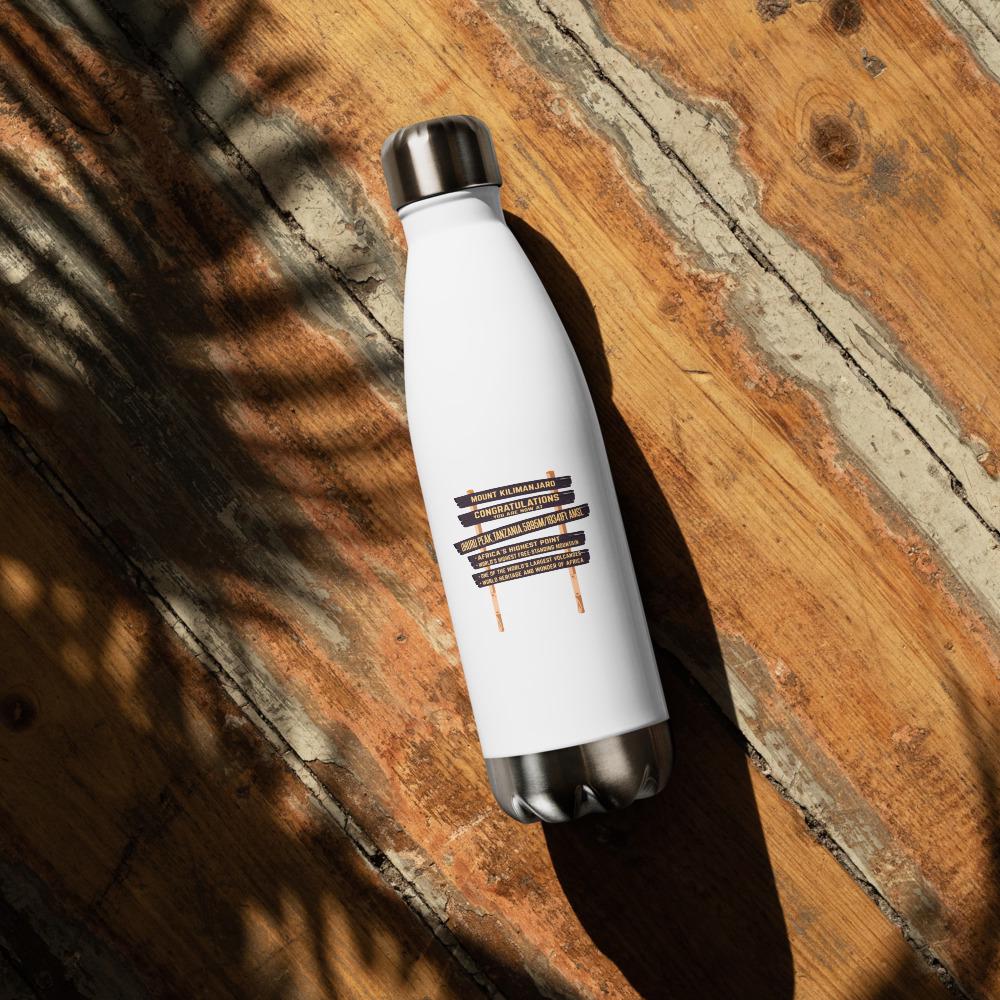 Kilimanjaro Summit Stainless steel water bottle | Mount Kilimanjaro Uhuru Peak Stainless steel water bottle