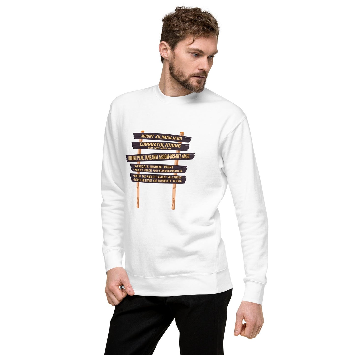 Exclusive Kilimanjaro Summit Sign Unisex-Premium-Pullover