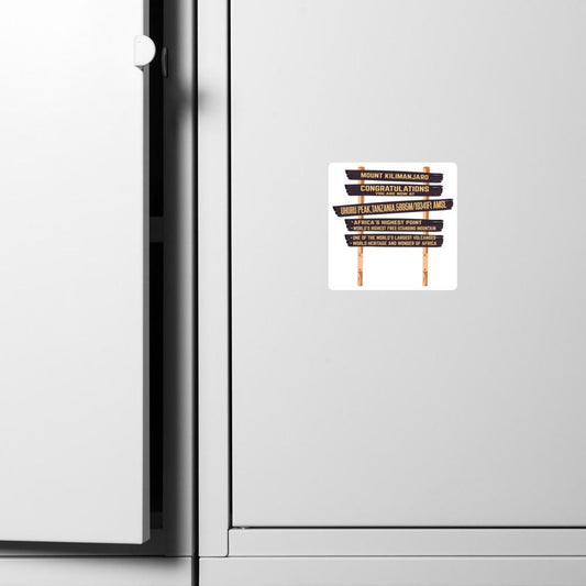 Kilimanjaro Summit Sign Sticker | Mount Kilimanjaro Uhuru Peak Magnet