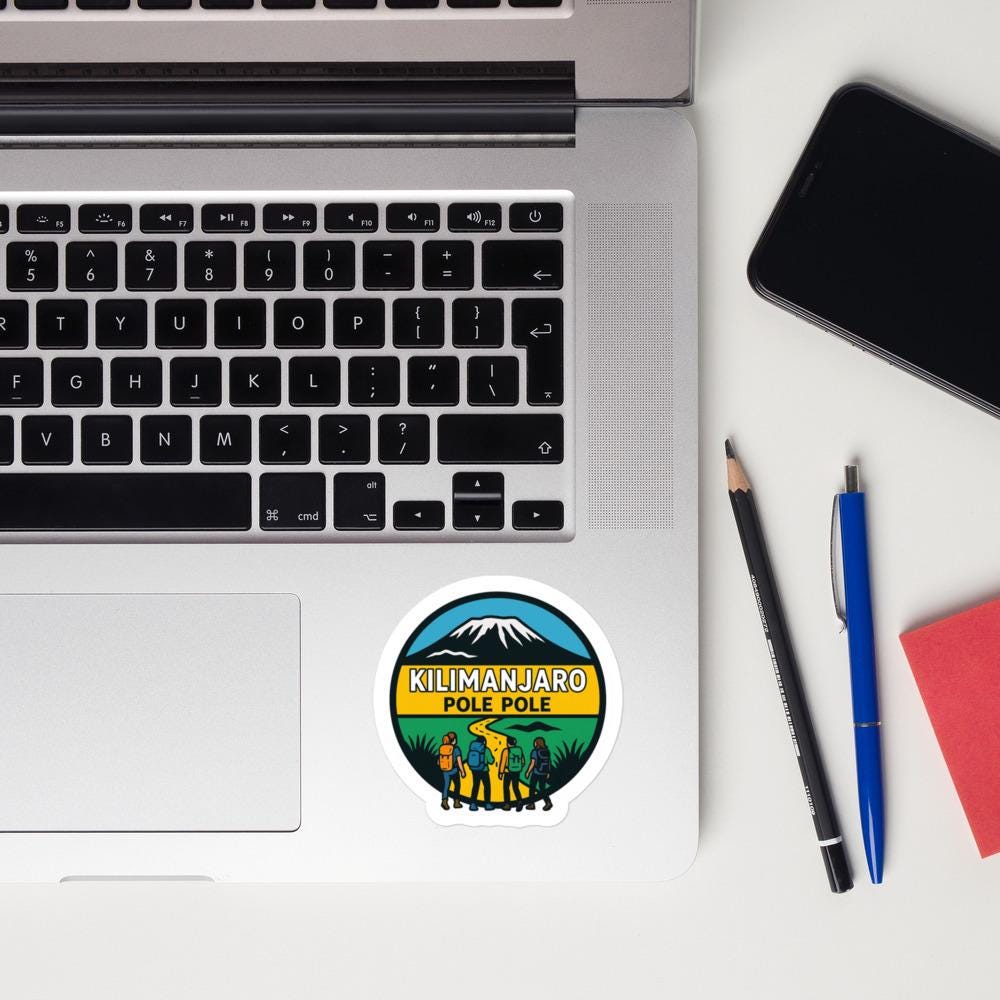Kilimanjaro Pole Pole Bubble-free stickers