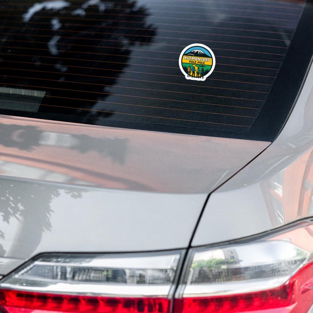 Kilimanjaro Pole Pole Bubble-free stickers