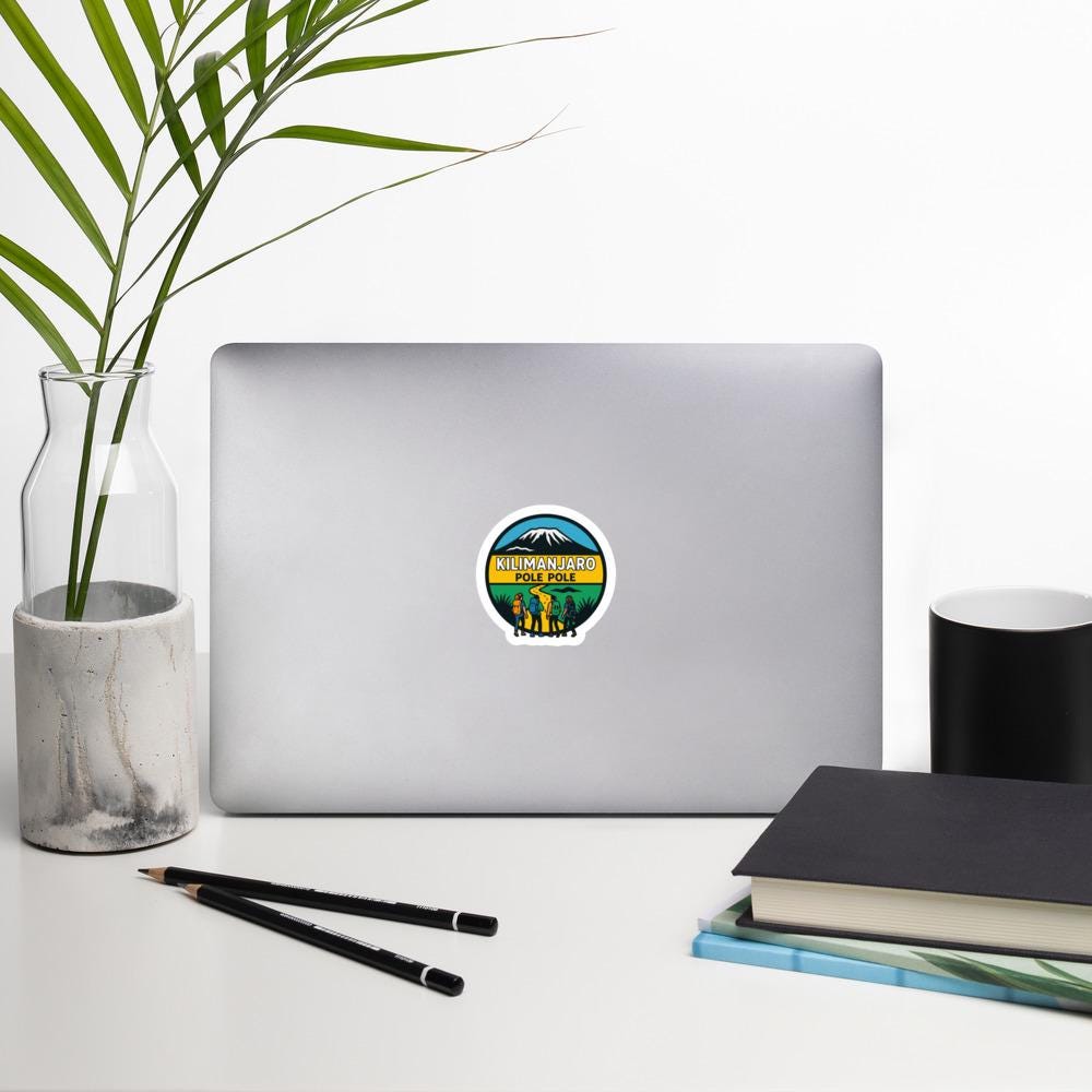Kilimanjaro Pole Pole Bubble-free stickers