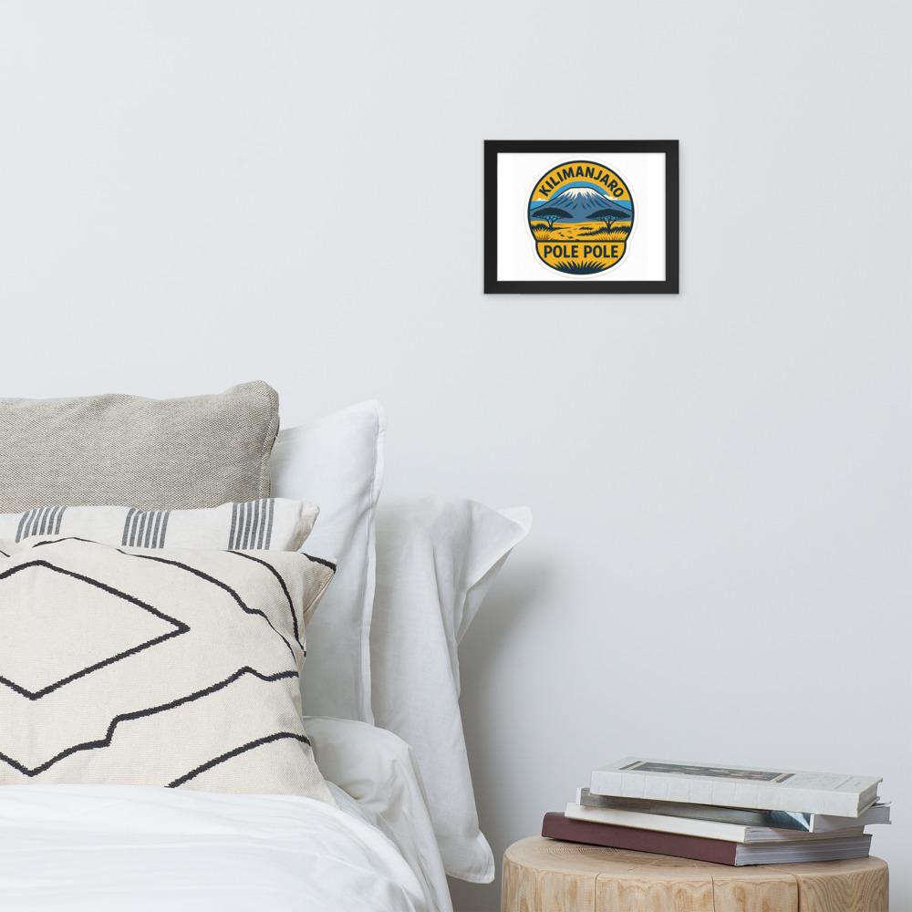 Pole Pole — Kilimanjaro Framed poster