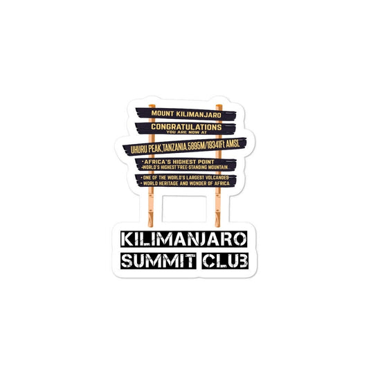 Exclusive Kilimanjaro Summit Club Sticker