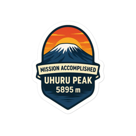 Mission accomplished – Kilimanjaro Summit Blasenfreie Aufkleber